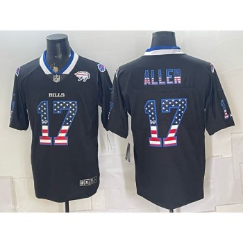 Men's Buffalo Bills #17 Josh Allen Black Vapor Limited Jersey