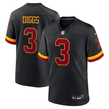 Men's Washington Commanders #3 Stefon Diggs Nike Black Alternate Game Jersey Men's Washington Commanders #3 Stefon Diggs Nike Black Alternate Game Jersey