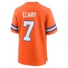 Men's Denver Broncos John Elway Orange Mile High Collection 1977 Throwback Retired Player Game Jersey