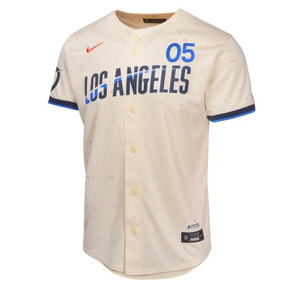 Youth Los Angeles Dodgers #05 Freddie Freeman Cream 2024 City Connect Limited Player Jersey
