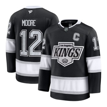 Men's Los Angeles Kings #12 Trevor Moore Black Home Premium Jersey
