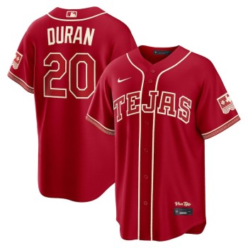 Youth Texas Rangers #20 Ezequiel Duran Nike Red 2026 City Connect Stadium Jersey