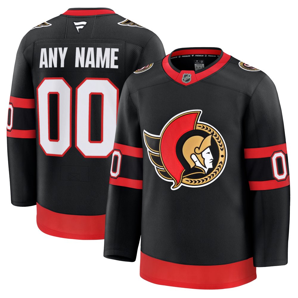 Men's Ottawa Senators Black Home Premium Custom Jersey Men's Ottawa Senators Black Home Premium Custom Jersey