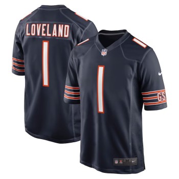 Men's Chicago Bears #1 Colston Loveland Nike Navy 2025 NFL Draft First Round Pick Game Jersey Men's Chicago Bears #1 Colston Loveland Nike Navy 2025 NFL Draft First Round Pick Game Jersey