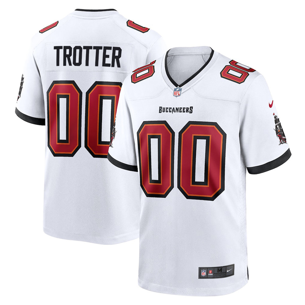Men's Tampa Bay Buccaneers Josiah Trotter White 2026 NFL Draft Game Jersey