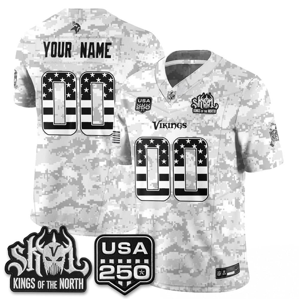 Men's Minnesota Vikings Camo 2026 Salute to Service Vapor F.U.S.E. Limited Custom Jersey Men's Minnesota Vikings Camo 2026 Salute to Service Vapor F.U.S.E. Limited Custom Jersey