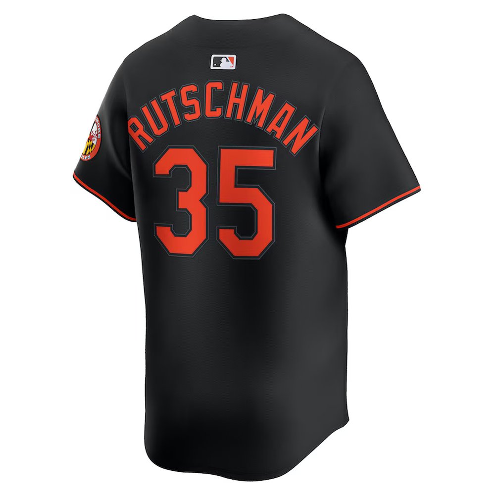 Men's Baltimore Orioles #35 Adley Rutschman Black Alternate Limited Player Jersey