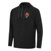 Men's Philadelphia Eagles Antigua Heather Black Super Bowl LIX Champions Spikes Quarter-Zip Hoodie