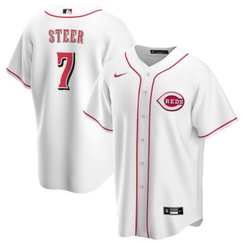 Men's Cincinnati Reds #7 Spencer Steer Nike White Home Limited Player Jersey