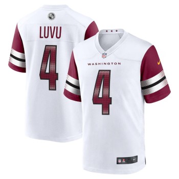 Youth #4 Frankie Luvu White Washington Commanders Game Jersey