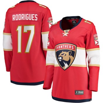 Women's Florida Panthers #17 Evan Rodrigues Red Home Player Jersey Women's Florida Panthers #17 Evan Rodrigues Red Home Player Jersey