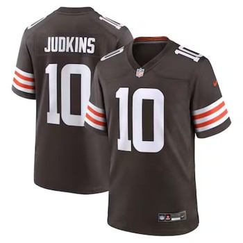 Men's Cleveland Browns #10 Quinshon Judkins Nike Brown 2025 NFL Draft Game Jersey Men's Cleveland Browns #10 Quinshon Judkins Nike Brown 2025 NFL Draft Game Jersey