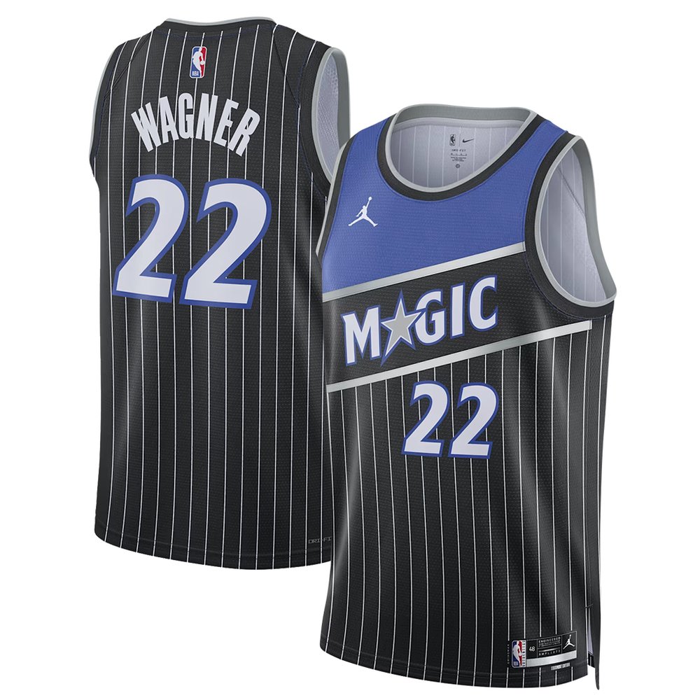 Men's Orlando Magic #22 Franz Wagner Black 2025/26 Statement Edition Jersey Men's Orlando Magic #22 Franz Wagner Black 2025/26 Statement Edition Jersey