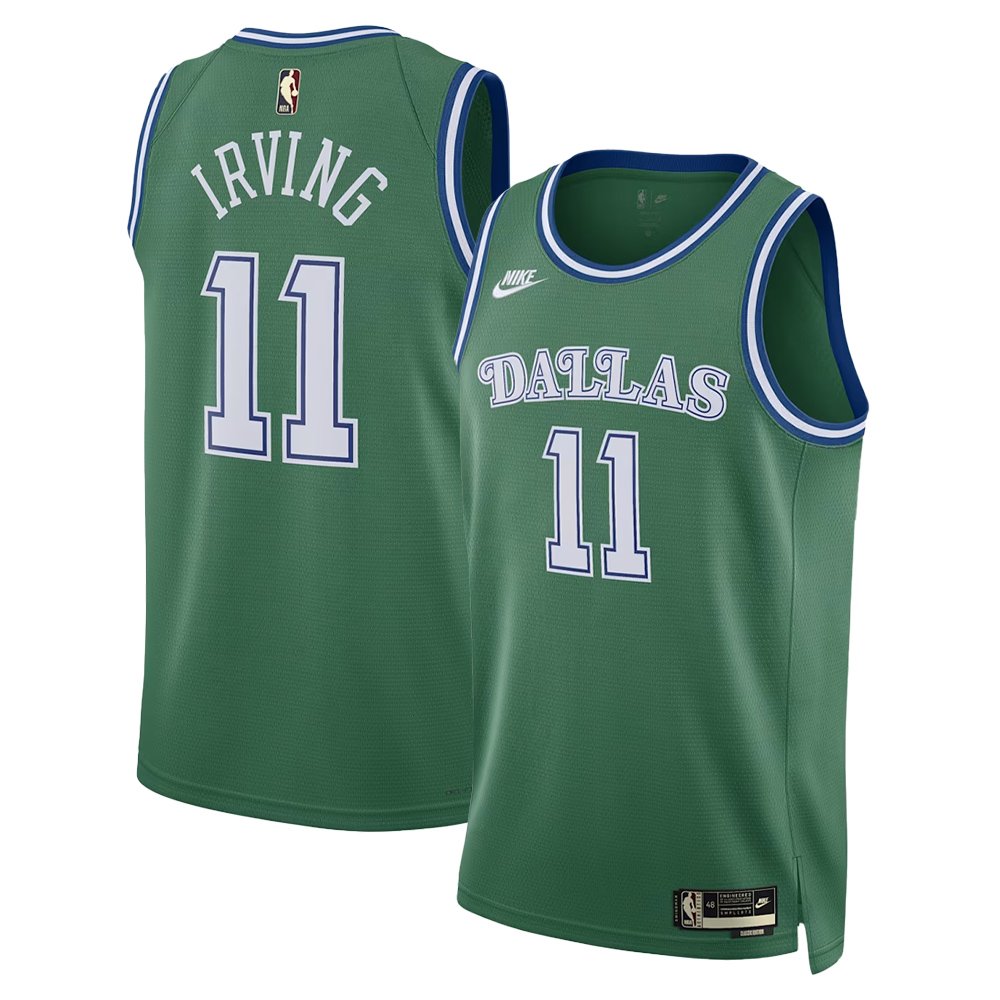 Men's Dallas Mavericks #11 Kyrie Irving Green 2025/26 Hardwood Classics Jersey Men's Dallas Mavericks #11 Kyrie Irving Green 2025/26 Hardwood Classics Jersey