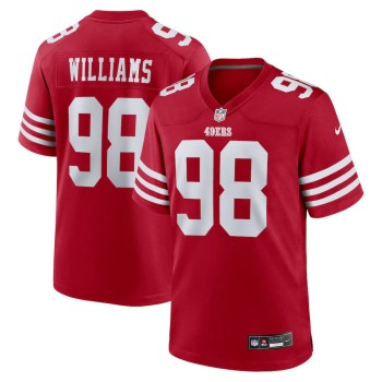Men's San Francisco 49ers #98 Mykel Williams Nike Scarlet 2025 NFL Draft First Round Pick No. 11 Game Jersey Men's San Francisco 49ers #98 Mykel Williams Nike Scarlet 2025 NFL Draft First Round Pick No. 11 Game Jersey