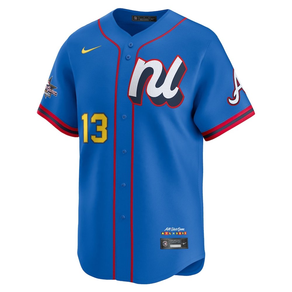 Men's National League #13 Ronald Acuna Jr. Nike Blue 2025 All-Star Edition Limited Player Jersey