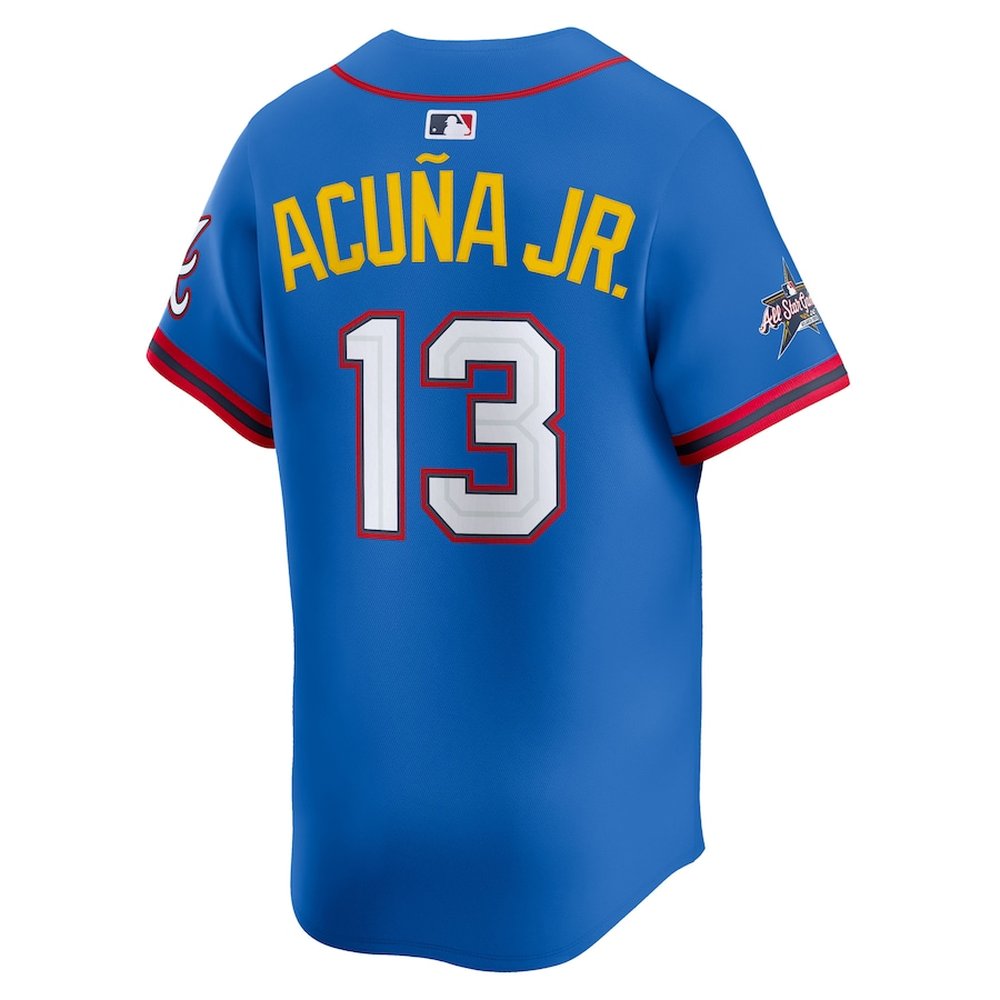 Men's National League #13 Ronald Acuna Jr. Nike Blue 2025 All-Star Edition Limited Player Jersey