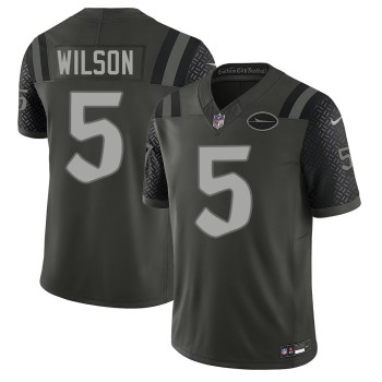 Youth New York Jets #5 Garrett Wilson Black Rivalries Collection F.U.S.E. Vapor Limited Stitched Jersey