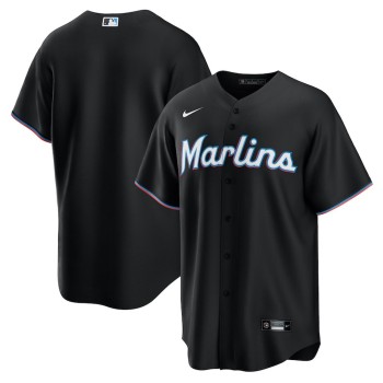 Men's Miami Marlins Nike Black Alternate Replica 2.0 Jersey Men's Miami Marlins Nike Black Alternate Replica 2.0 Jersey