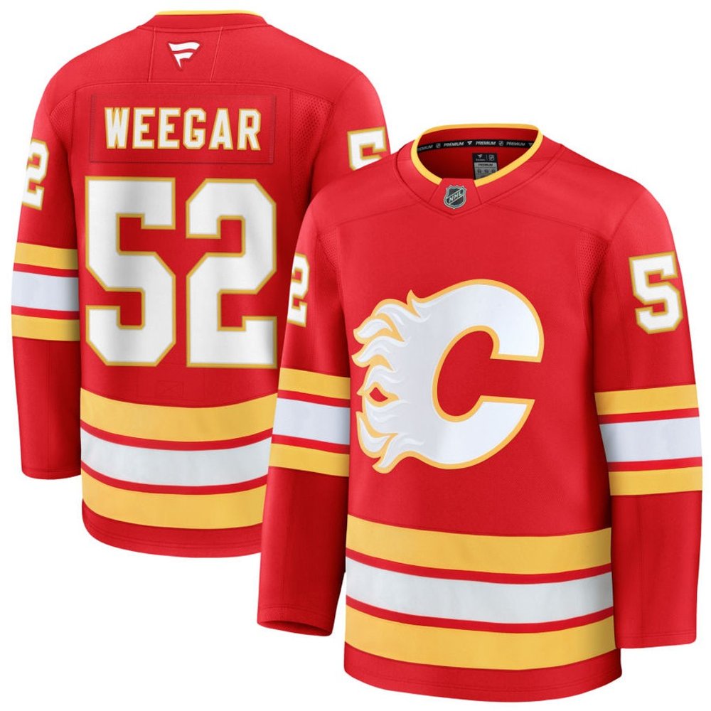 Youth Calgary Flames #52 MacKenzie Weegar Red Home Jersey Youth Calgary Flames #52 MacKenzie Weegar Red Home Jersey
