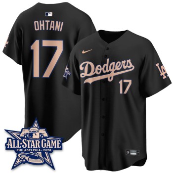 Men's Los Angeles Dodgers #17 Shohei Ohtani Black 2026 MLB All-Star Jersey Men's Los Angeles Dodgers #17 Shohei Ohtani Black 2026 MLB All-Star Jersey