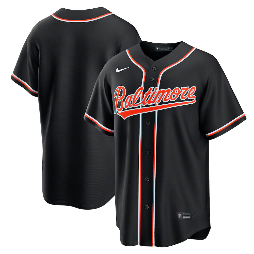 Youth Baltimore Orioles Fashion Replica Black Out Jersey Youth Baltimore Orioles Fashion Replica Black Out Jersey