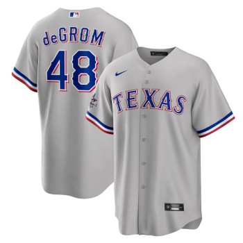 Men's Texas Rangers #48 Jacob deGrom Nike Gray 2025 MLB All-Star Game Replica Player Jersey Men's Texas Rangers #48 Jacob deGrom Nike Gray 2025 MLB All-Star Game Replica Player Jersey