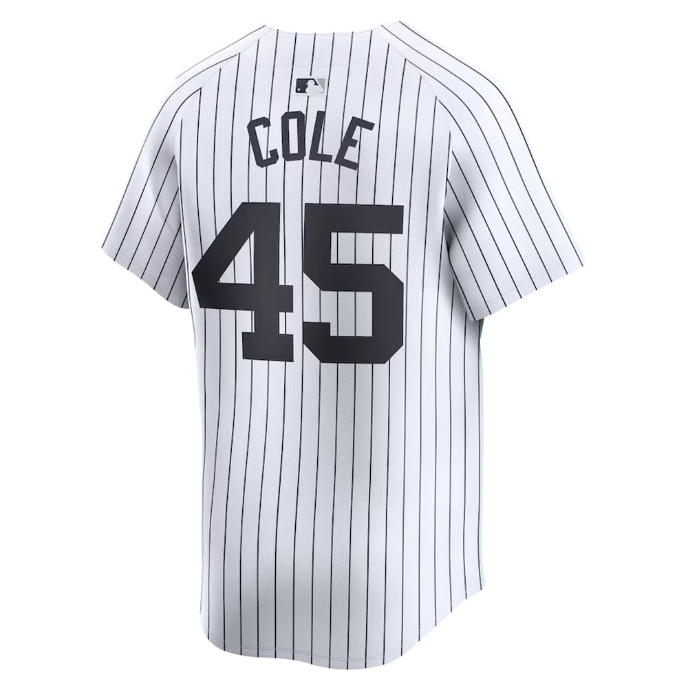 Men's New York Yankees #45 Gerrit Cole White Home Limited Player Jersey