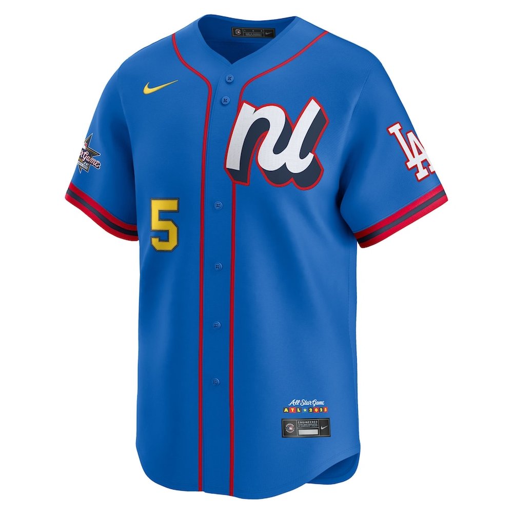 Youth National League #5 Freddie Freeman Nike Blue 2025 All-Star Edition Limited Player Jersey
