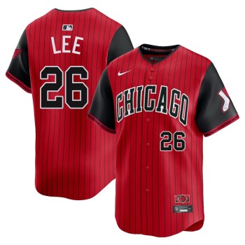 Men's Chicago White Sox #26 Korey Lee Nike Red/Black 2025 City Connect Limited Player Jersey Men's Chicago White Sox #26 Korey Lee Nike Red/Black 2025 City Connect Limited Player Jersey