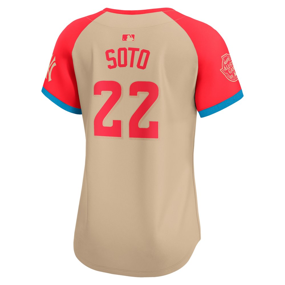 Women's American League #22 Juan Soto Cream 2024 MLB All-Star Game Limited Player Jersey