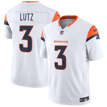 Men's Denver Broncos #3 Wil Lutz White 2026 Vapor F.U.S.E. Limited Jersey Men's Denver Broncos #3 Wil Lutz White 2026 Vapor F.U.S.E. Limited Jersey