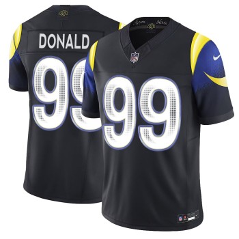 Youth Los Angeles Rams #99 Aaron Donald Black Rivalries Collection F.U.S.E. Vapor Limited Stitched Jersey Youth Los Angeles Rams #99 Aaron Donald Black Rivalries Collection F.U.S.E. Vapor Limited Stitched Jersey