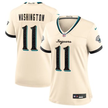 Women's Jacksonville Jaguars #11 Parker Washington Cream 2026 Rivalries Collection Game Jersey Women's Jacksonville Jaguars #11 Parker Washington Cream 2026 Rivalries Collection Game Jersey