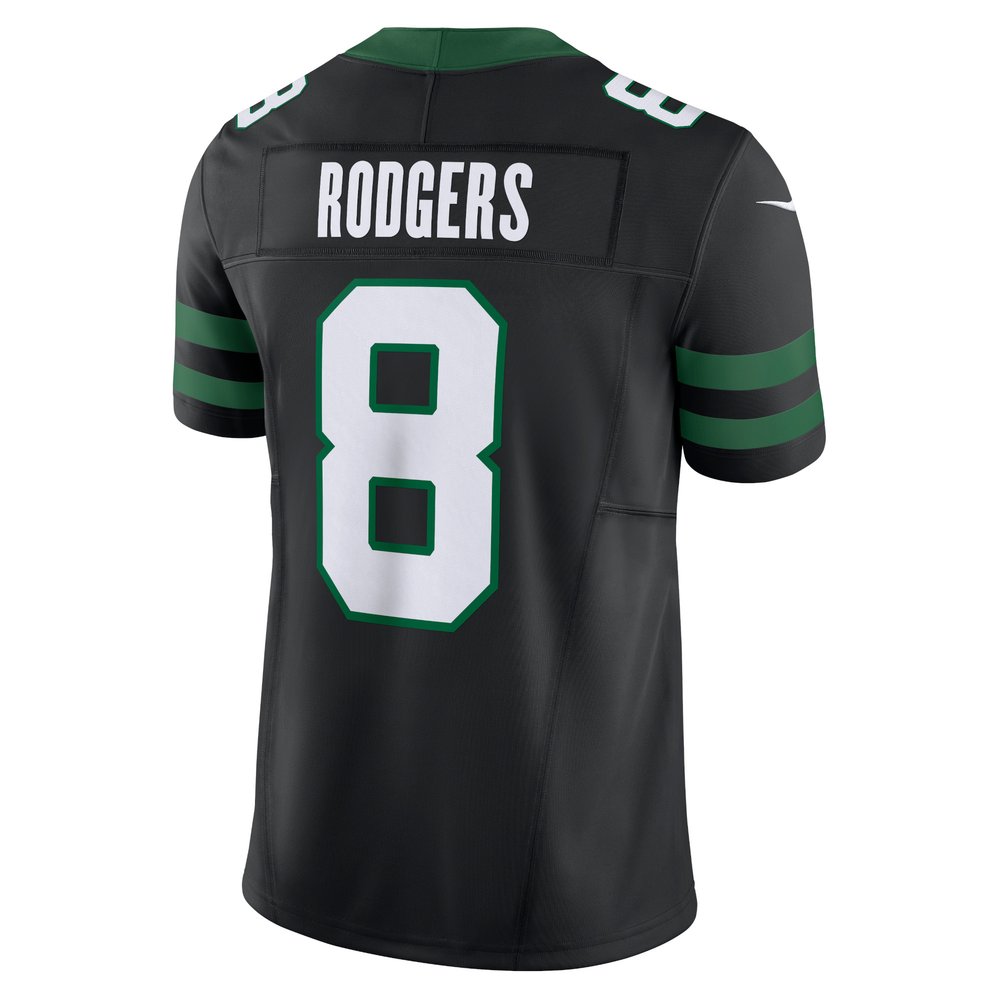 Men's New York Jets Aaron Rodgers Legacy Black Alternate Vapor F.U.S.E. Limited Jersey