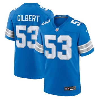 Men's Detroit Lions DaRon Gilbert  Blue Game Jersey