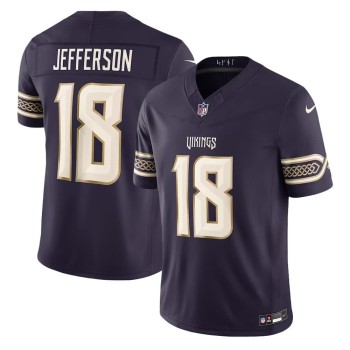 Men's Minnesota Vikings #18 Justin Jefferson Purple 2026 Rivalries Collection Vapor F.U.S.E. Limited Jersey