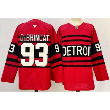 Men's Detroit Red Wings #93 Alex DeBrincat Red 2024-25 Reverse Retro Stitched Premium Jersey Men's Detroit Red Wings #93 Alex DeBrincat Red 2024-25 Reverse Retro Stitched Premium Jersey