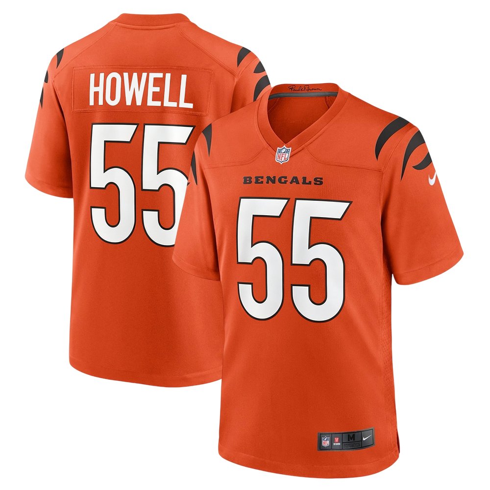 Men's Cincinnati Bengals #55 Cashius Howell Orange 2026 NFL Draft Game Jersey