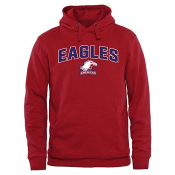 American Eagles Proud Mascot Pullover Hoodie Red American Eagles Proud Mascot Pullover Hoodie Red