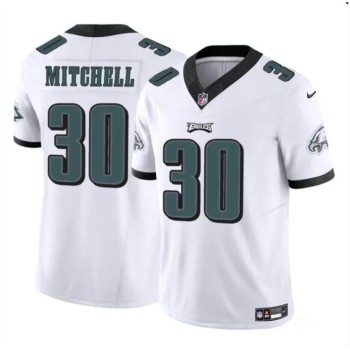 Men's Philadelphia Eagles #30 Quinyon Mitchell White 2024 Draft F.U.S.E Vapor Untouchable Limited Stitched Football Jersey Men's Philadelphia Eagles #30 Quinyon Mitchell White 2024 Draft F.U.S.E Vapor Untouchable Limited Stitched Football Jersey