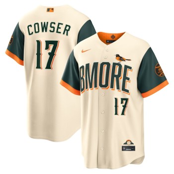 Men's Baltimore Orioles #17 Colton Cowser Nike Natural 2026 City Connect Stadium Jersey