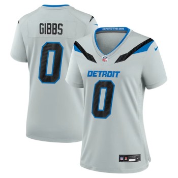 Women's Detroit Lions #0 Jahmyr Gibbs Grey 2026 Rivalries Collection Game Jersey