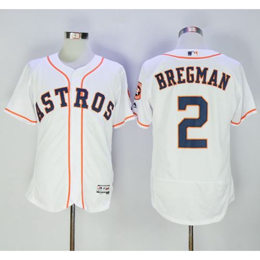 Astros #2 Alex Bregman White Flexbase Authentic Collection Stitched MLB Jersey