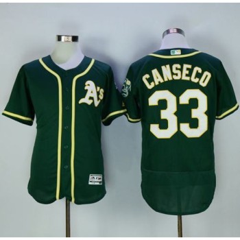 Athletics #33 Jose Canseco Green Flexbase Authentic Collection Stitched MLB Jersey Athletics #33 Jose Canseco Green Flexbase Authentic Collection Stitched MLB Jersey