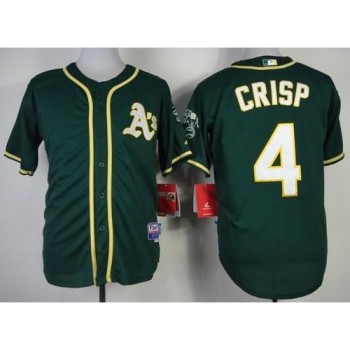 Athletics #4 Coco Crisp Green Cool Base Stitched MLB Jersey Athletics #4 Coco Crisp Green Cool Base Stitched MLB Jersey