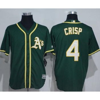 Athletics #4 Coco Crisp Green New Cool Base Stitched MLB Jersey Athletics #4 Coco Crisp Green New Cool Base Stitched MLB Jersey