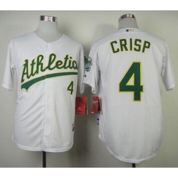 Athletics #4 Coco Crisp White Cool Base Stitched MLB Jersey Athletics #4 Coco Crisp White Cool Base Stitched MLB Jersey
