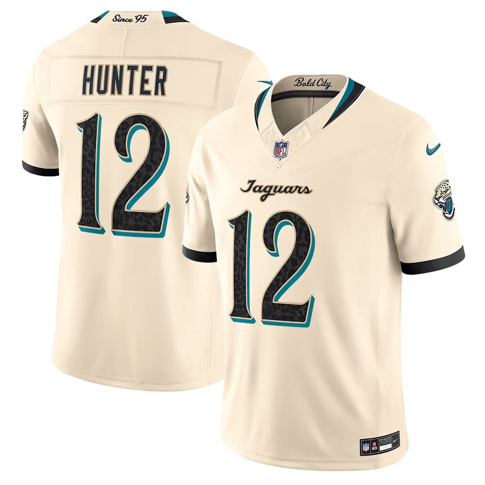 Youth Jacksonville Jaguars #12 Travis Hunter Cream 2026 Rivalries Collection Vapor F.U.S.E. Limited Jersey