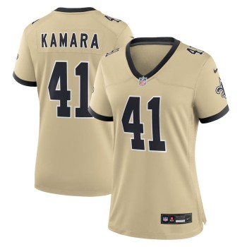 Women's New Orleans Saints #41 Alvin Kamara Nike Gold Gameday Golds Alternate Game Player Jersey Women's New Orleans Saints #41 Alvin Kamara Nike Gold Gameday Golds Alternate Game Player Jersey